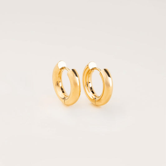 Chunky Rounded Huggie Hoop Earrings