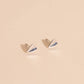 Folded Heart Stud Earrings
