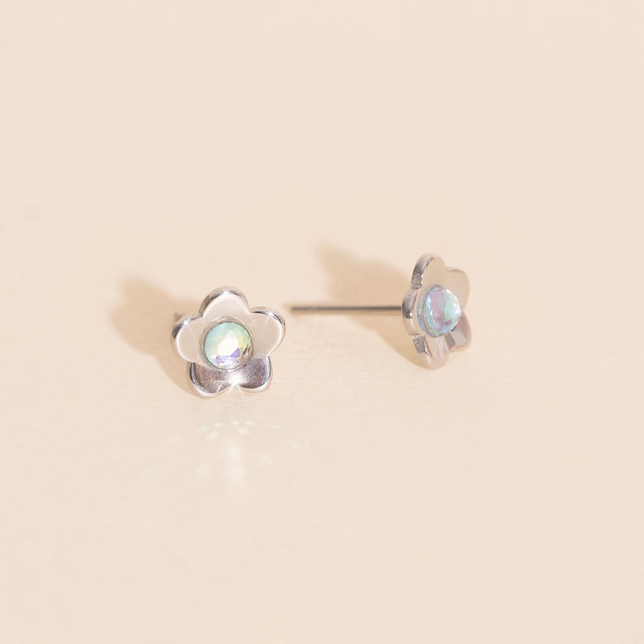 Mini Iridescent Flower Studs
