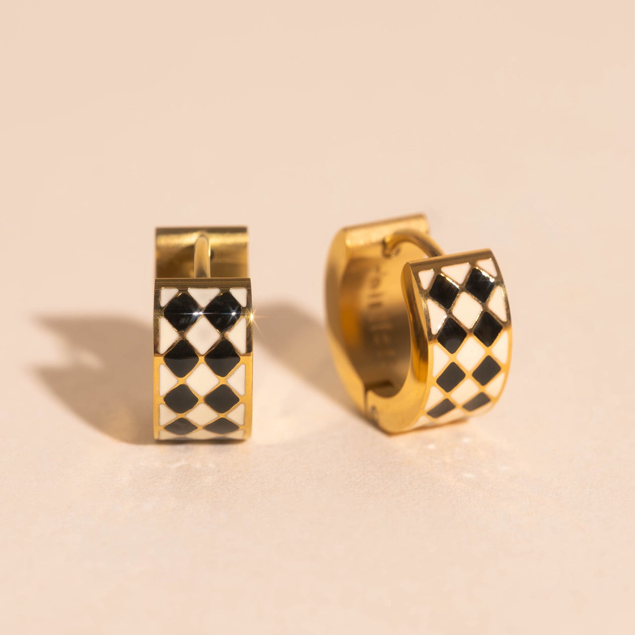Argyle Super Chunky Huggie Hoop Earrings