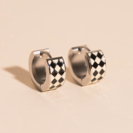 Argyle Super Chunky Huggie Hoop Earrings