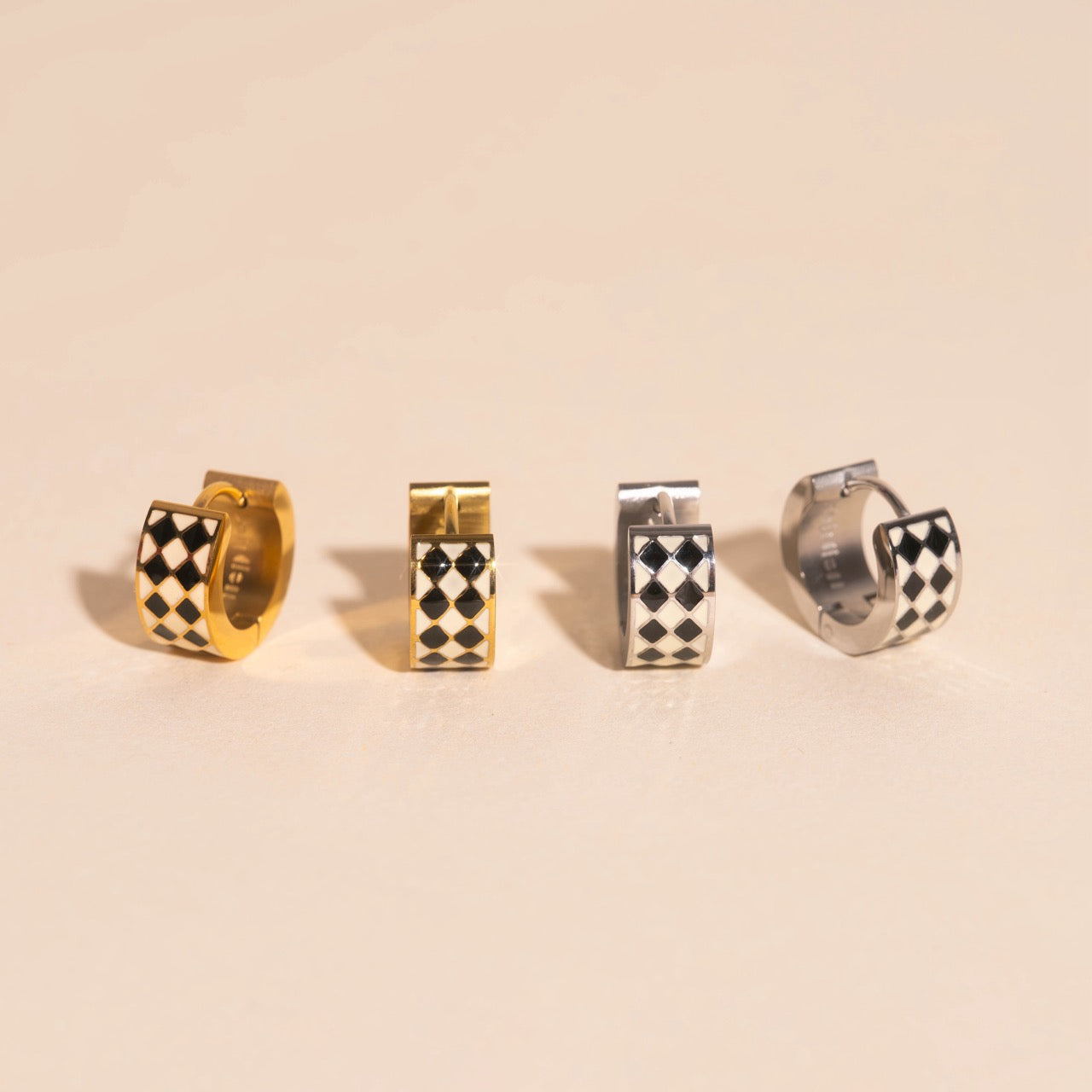 Argyle Super Chunky Huggie Hoop Earrings
