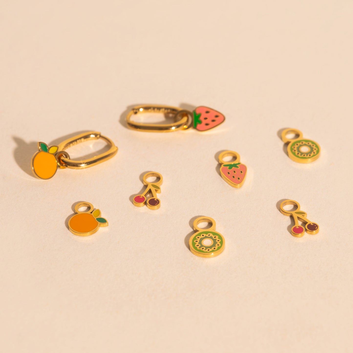 Mini Fruit Huggie Hoop Charms Stack Pack (5 items)