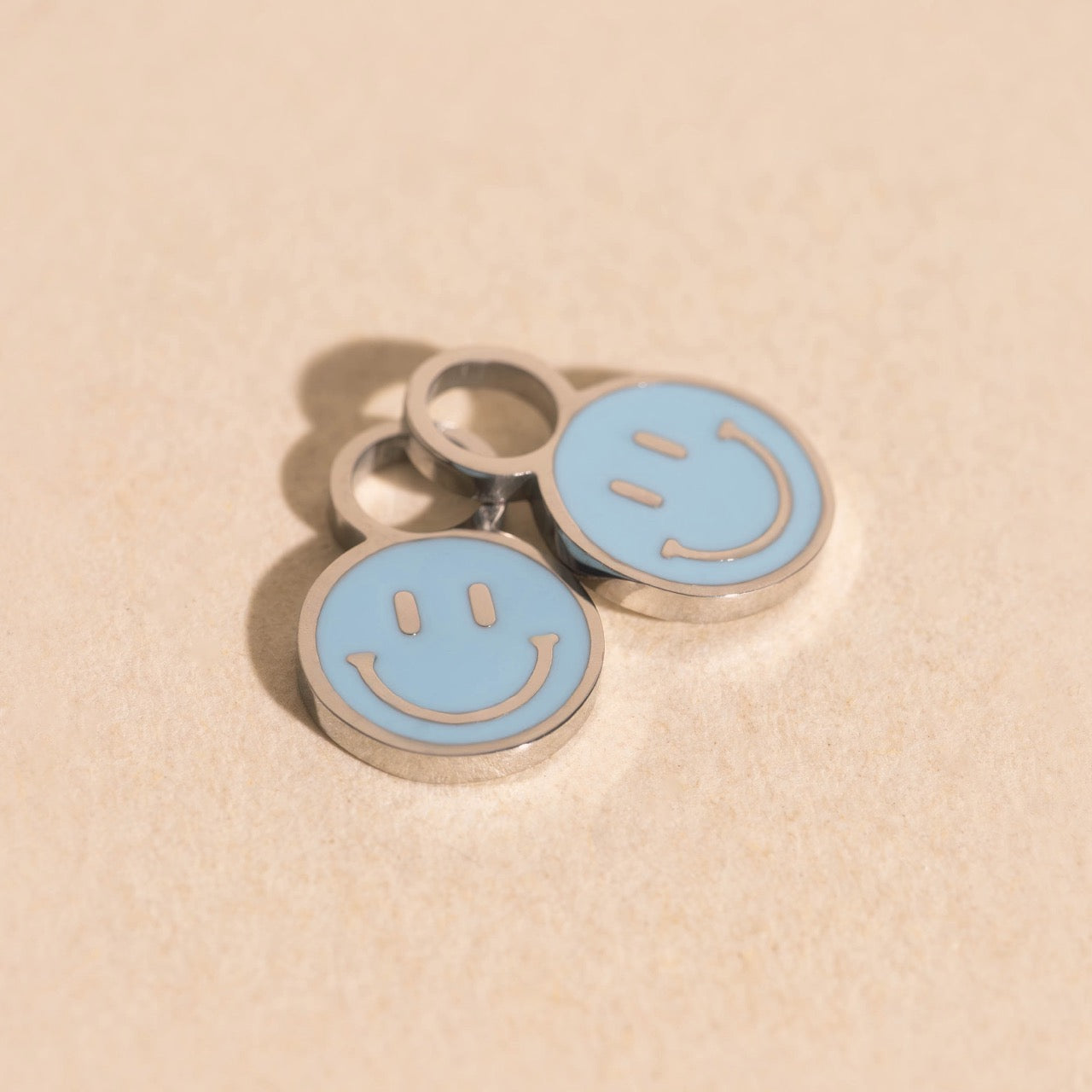 Smiley Huggie Hoop Charms