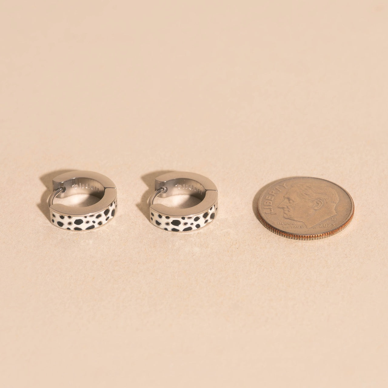 Leopard Chunky Huggie Hoop Earrings