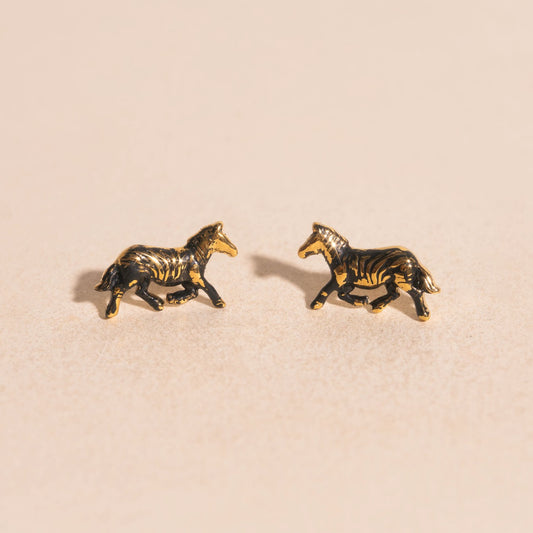 Zebra Mini Stud Earrings
