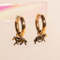 Zebra Huggie Hoop Charms