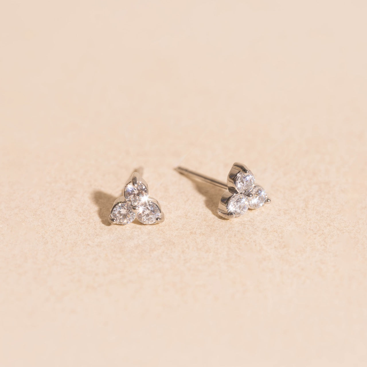 Crystal Trio Stud Earrings