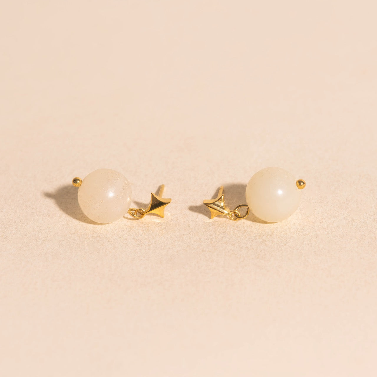 Star Stone Drop Stud Earrings