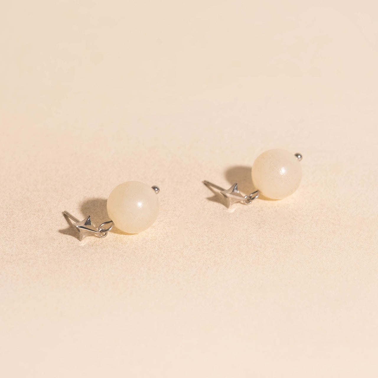 Star Stone Drop Stud Earrings