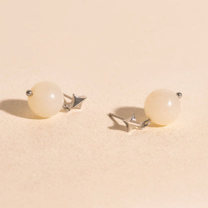Star Stone Drop Stud Earrings