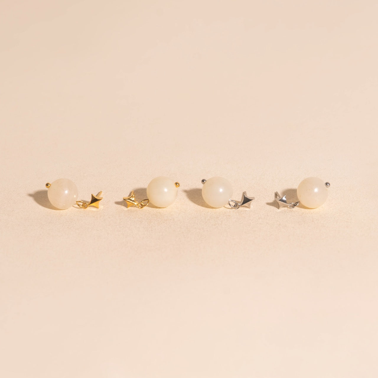 Star Stone Drop Stud Earrings