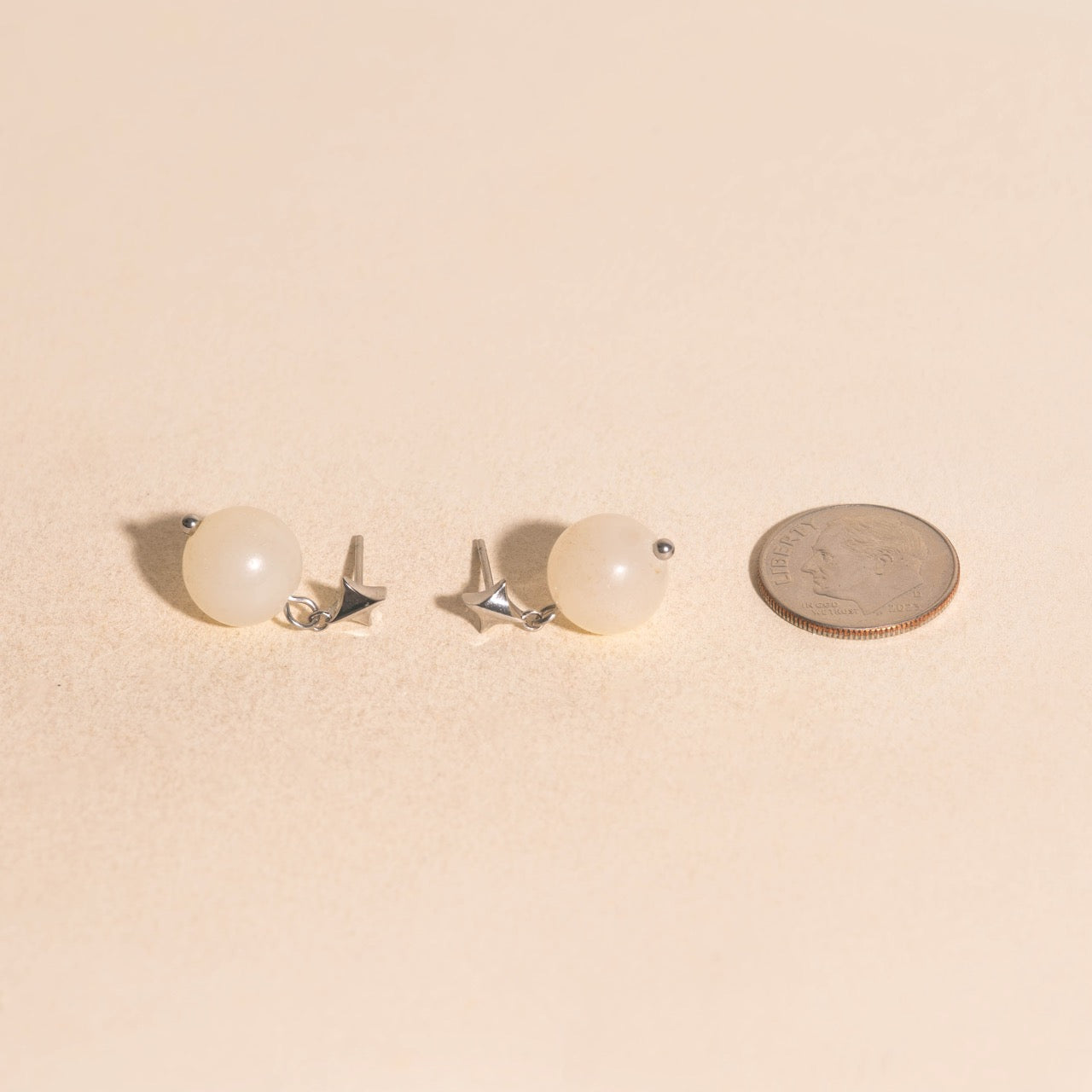 Star Stone Drop Stud Earrings