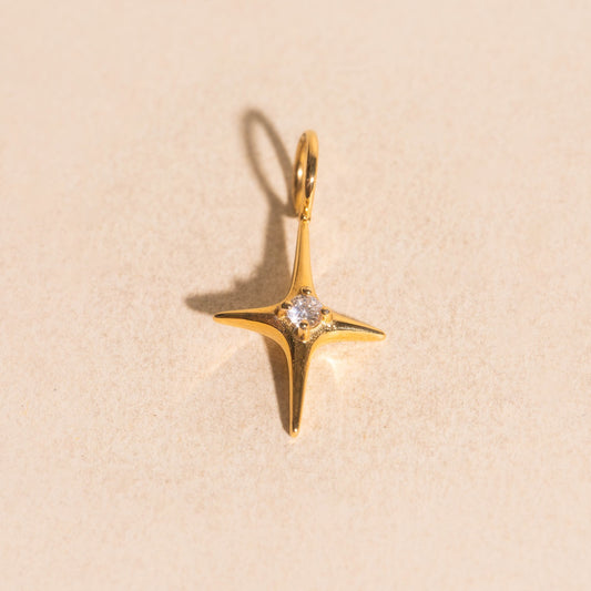 North Star Crystal Necklace Charm