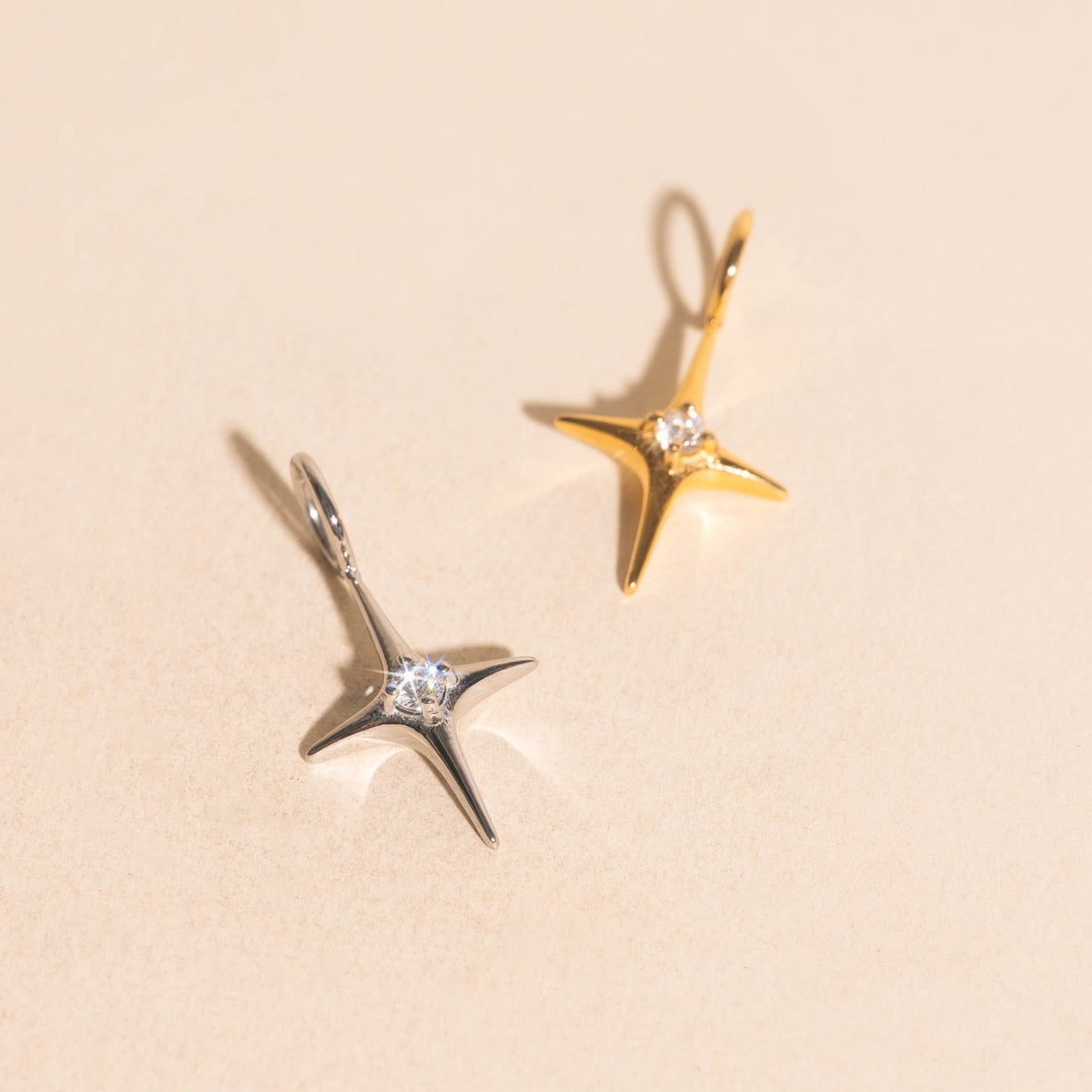 North Star Crystal Necklace Charm
