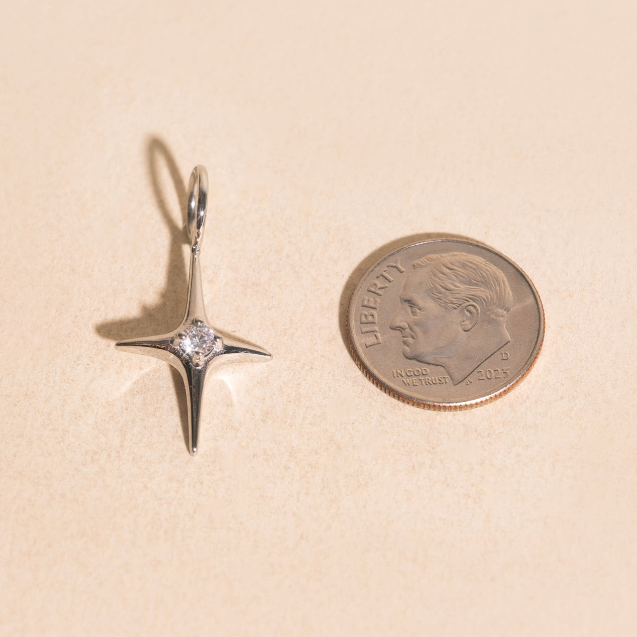 North Star Crystal Necklace Charm