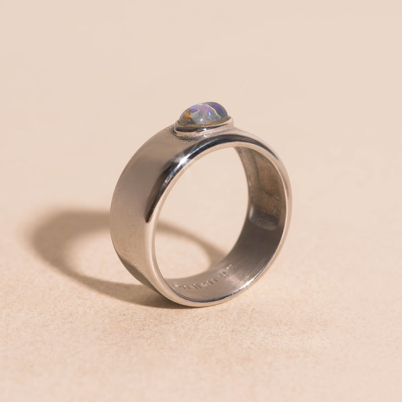Rainbow Moonstone Ring