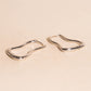Cosmic Wave Rounded Huggie Hoop Earrings