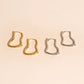 Cosmic Wave Rounded Huggie Hoop Earrings