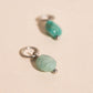 Blue Space Rock Huggie Hoop Charms