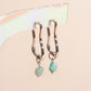 Blue Space Rock Huggie Hoop Charms