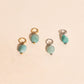 Blue Space Rock Huggie Hoop Charms