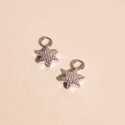 Stardust Huggie Hoop Charms