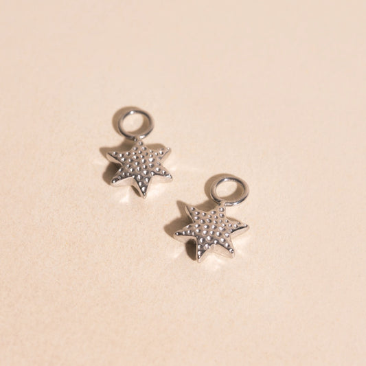 Stardust Huggie Hoop Charms
