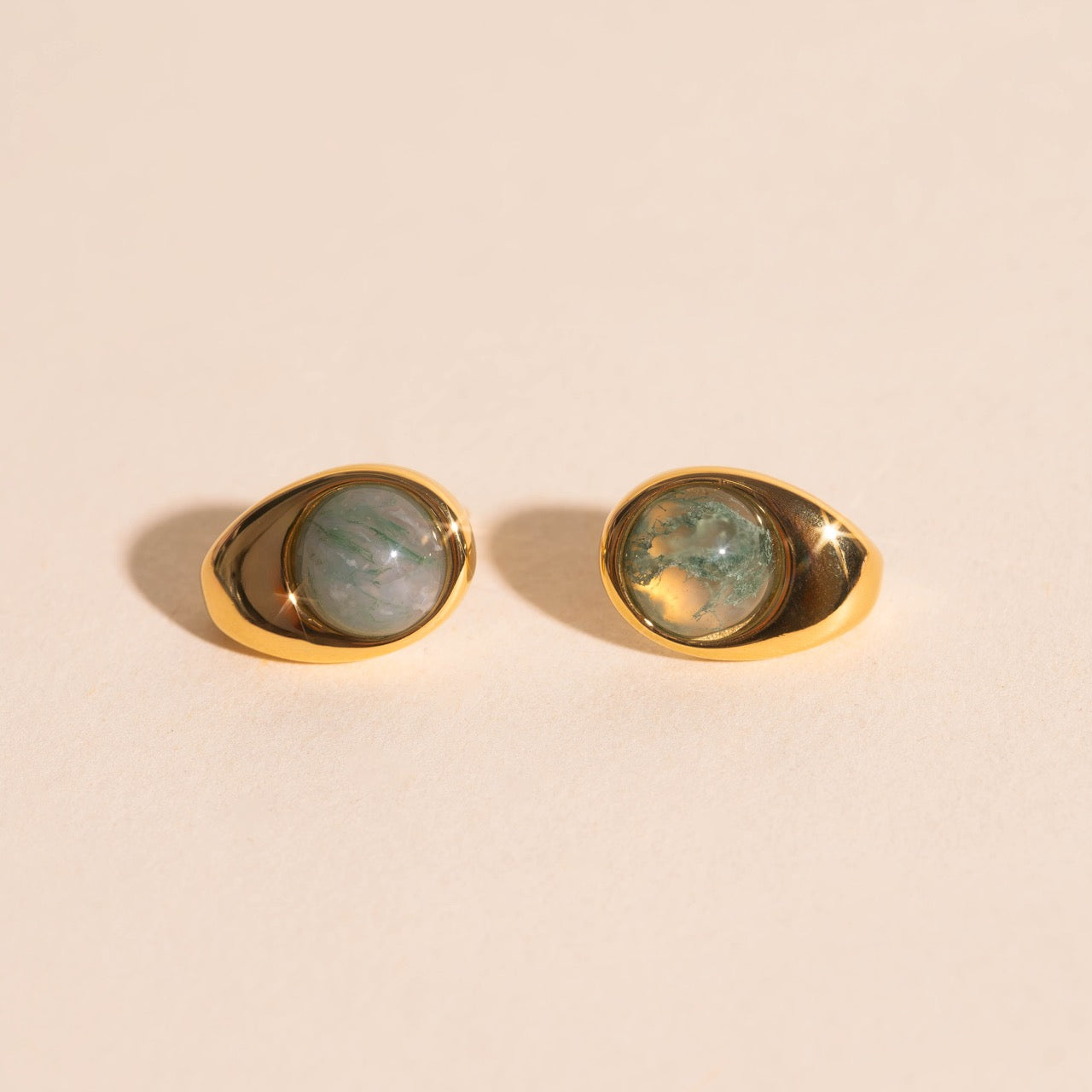 Earth Cosmic Curl Stud Earrings