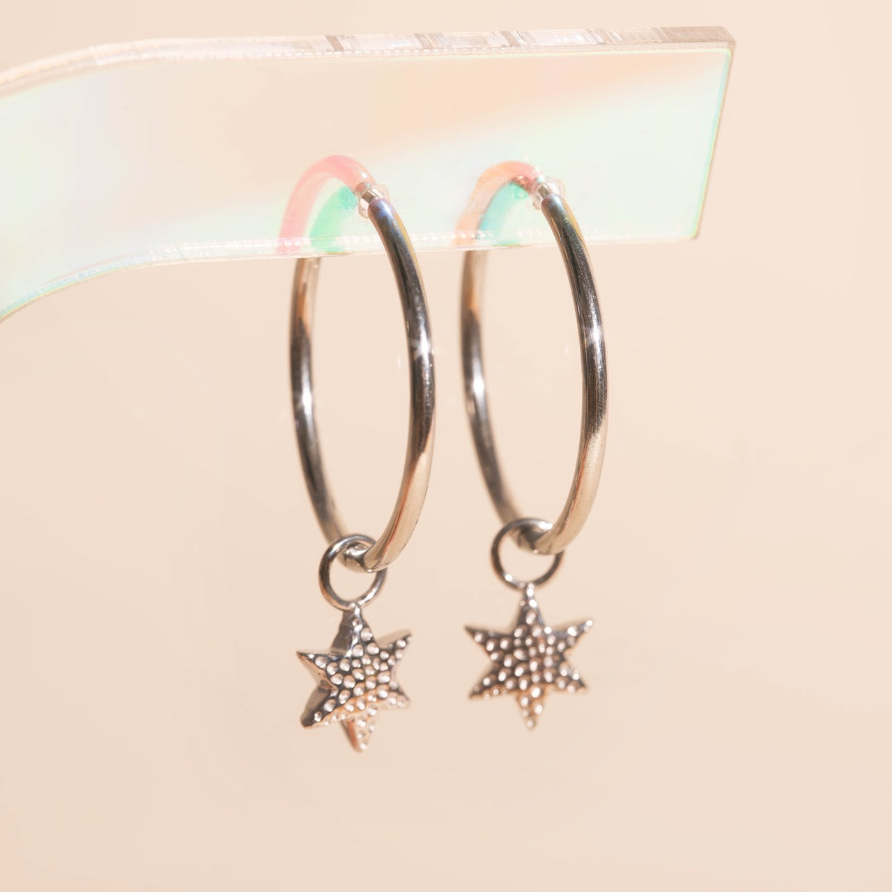 Stardust Huggie Hoop Charms