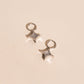 Moonstone Star Chunky Huggie Hoop Charms
