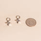 Moonstone Star Chunky Huggie Hoop Charms