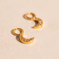Crystal Moon Huggie Hoop Charms