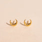 Friendly Moon Stud Earrings