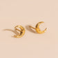 Friendly Moon Stud Earrings