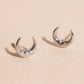 Friendly Moon Stud Earrings