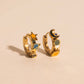 Space 3D Huggie Hoop Earrings