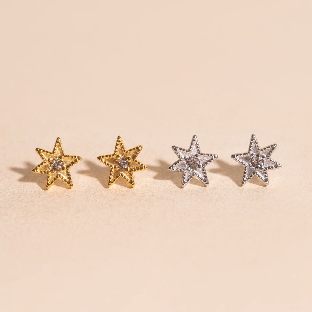 Crystal Star Stud Earrings