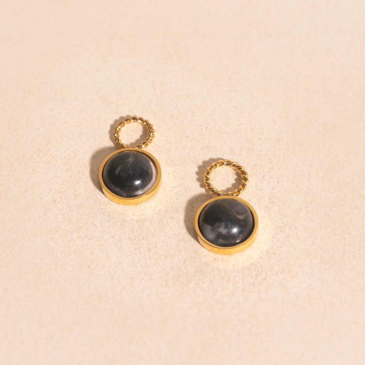 Moon Rock Huggie Hoop Charms
