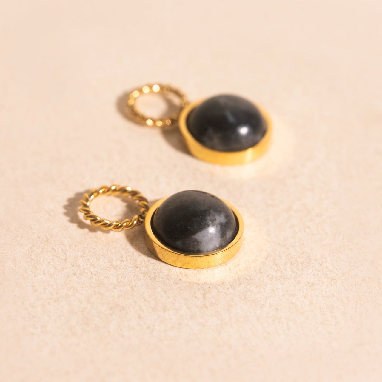 Moon Rock Huggie Hoop Charms