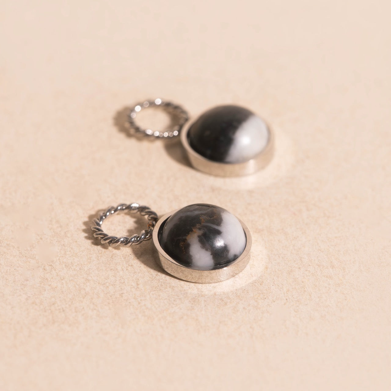 Moon Rock Huggie Hoop Charms