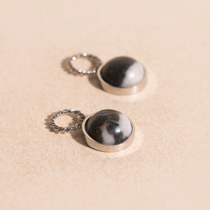 Moon Rock Huggie Hoop Charms