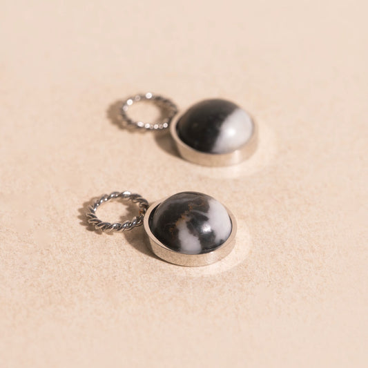Moon Rock Huggie Hoop Charms
