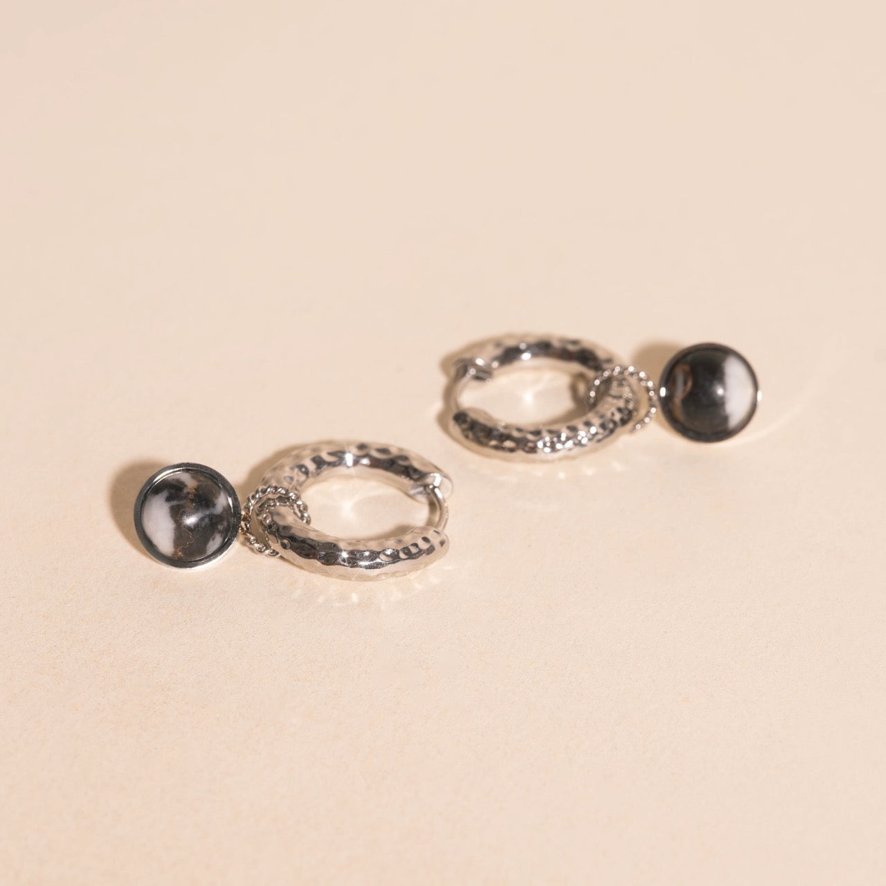 Moon Rock Huggie Hoop Charms