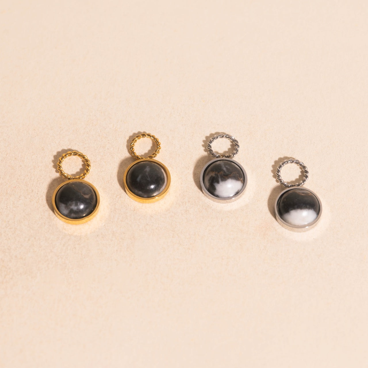 Moon Rock Huggie Hoop Charms