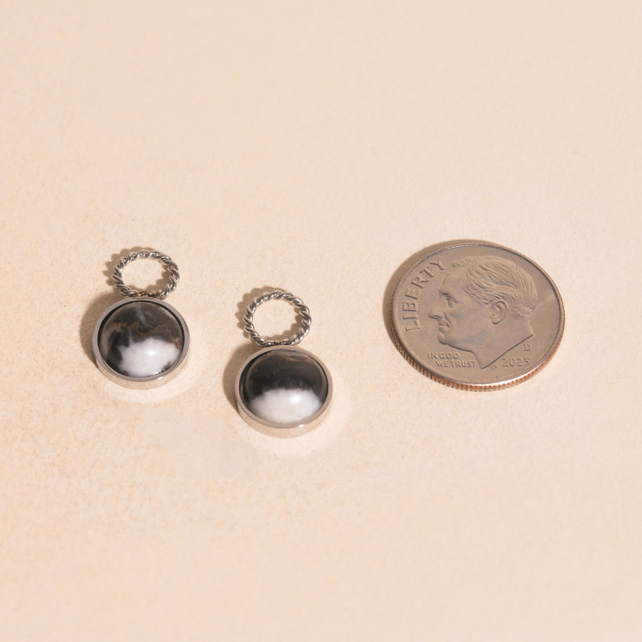 Moon Rock Huggie Hoop Charms