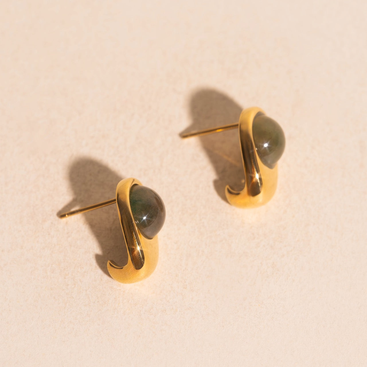 Earth Cosmic Curl Stud Earrings