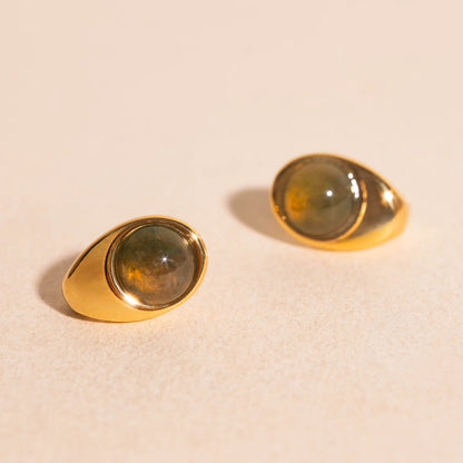 Earth Cosmic Curl Stud Earrings