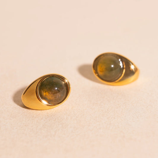 Earth Cosmic Curl Stud Earrings