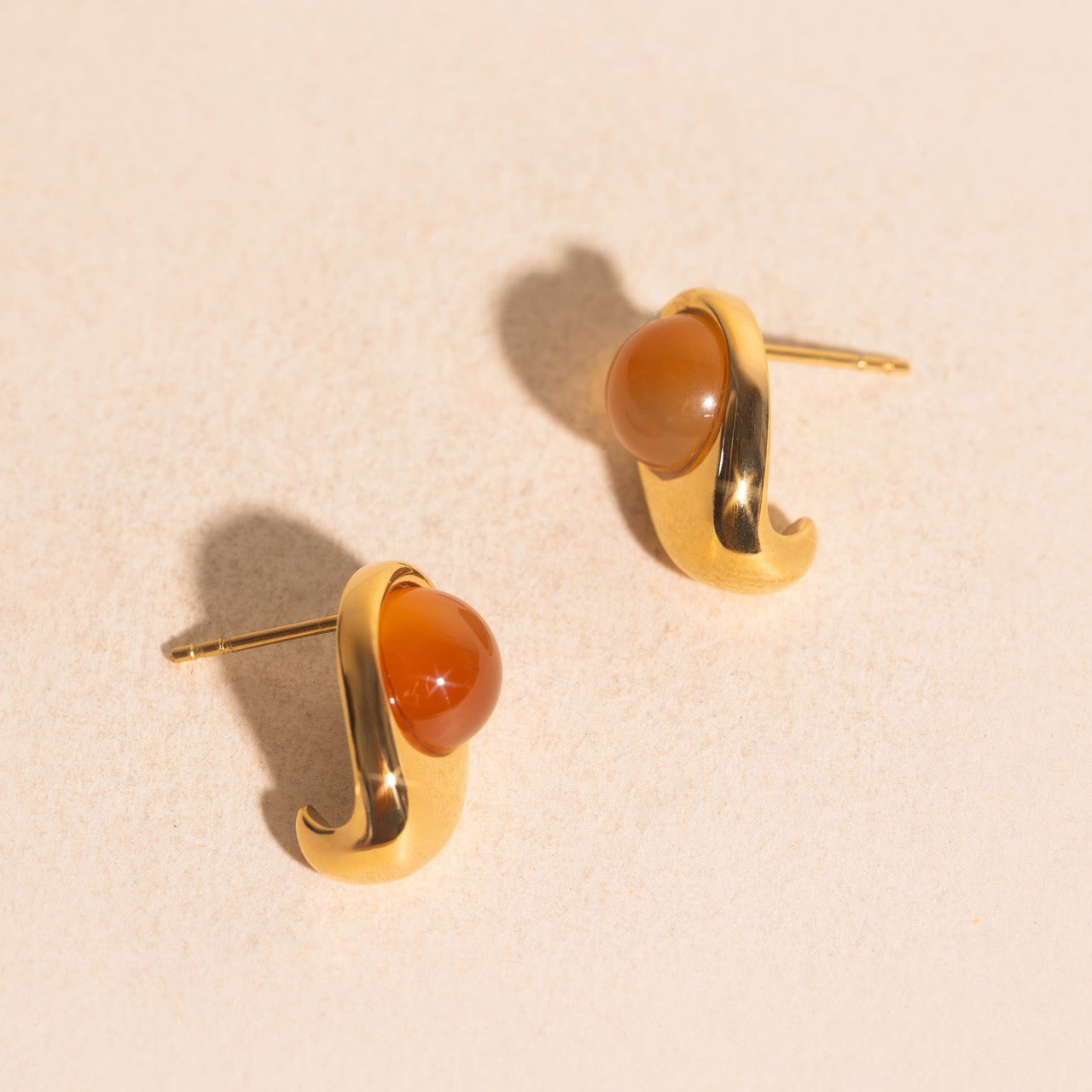 Mars Cosmic Curl Stud Earrings